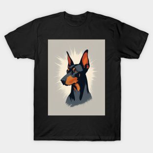 Doberman Dog 3 - Japanese Retro Art T-Shirt